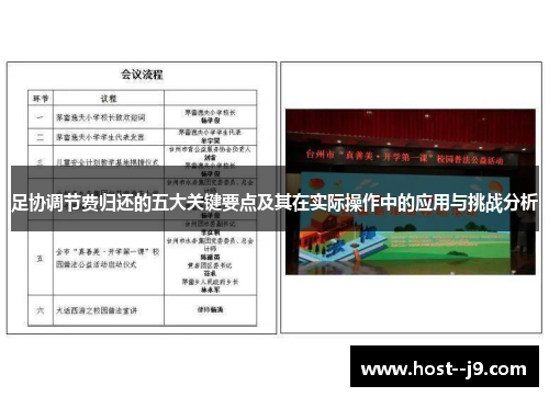 足协调节费归还的五大关键要点及其在实际操作中的应用与挑战分析 足协调节费归还的五大关键要点及其在实际操作中的应用与挑战分析